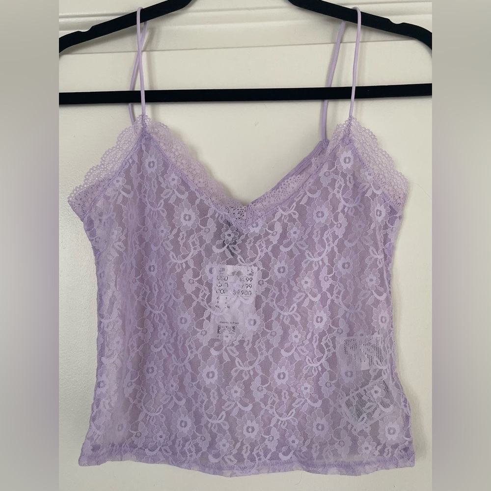 Divided Light Purple Lace Cami/Top